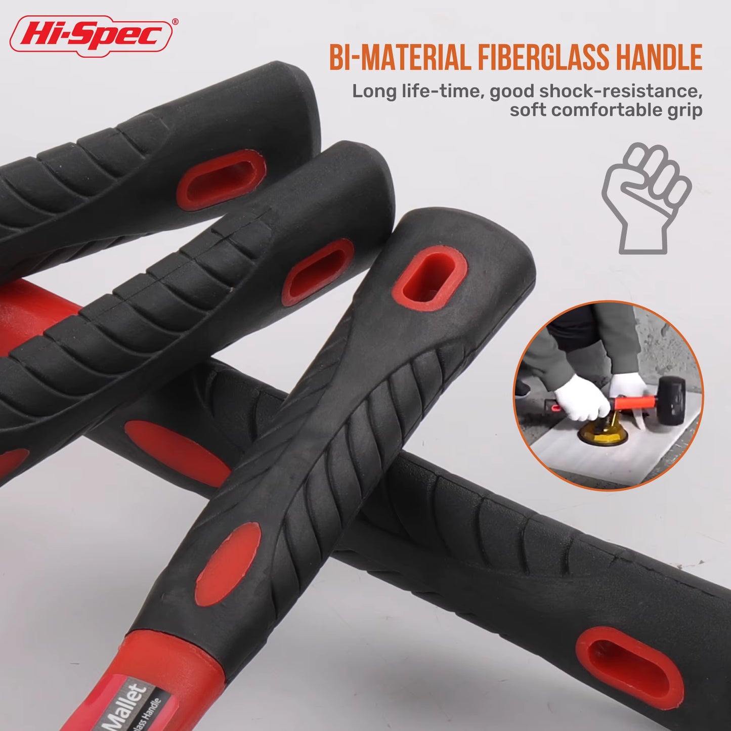 1PC Heavy Duty Mallet Rubber Hammer Double Faced Household Mini Hammer Multifunctional Mallet Hand Tool 8/12/16/24 Oz