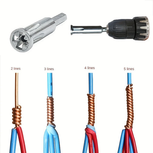 Electric Drill Wire Twister Tool 4.0mm² - High Speed Stripping and Twisting for Efficient Electrical Work