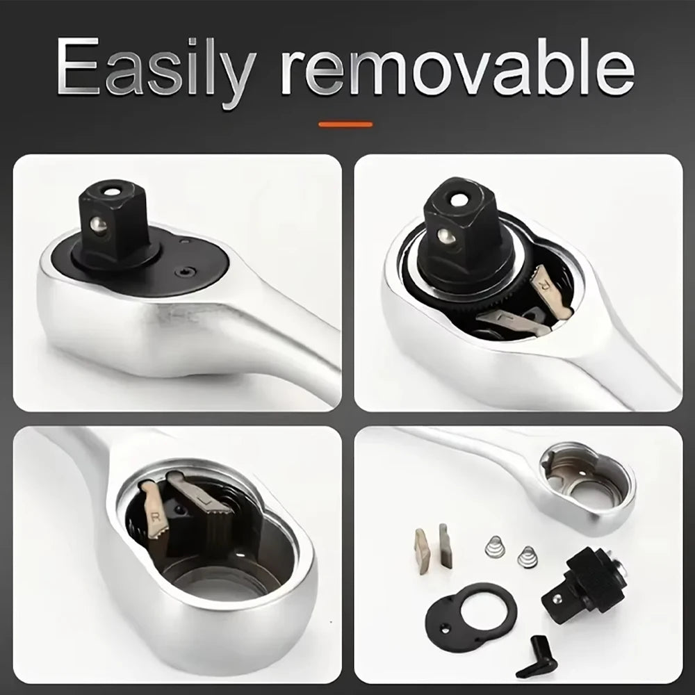 Ratchet (Clée a cliquet) Télescopique 1/4 – 3/8 – 1/2 (Manche Extensible) – 72 Dents