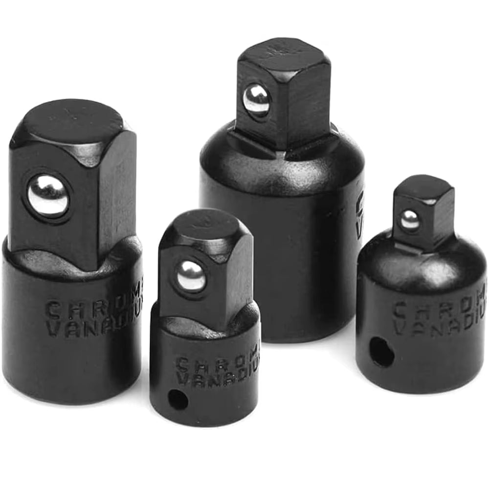 4Pcs Socket Convertor Adaptor Reducer Set 1/2 to 3/8 3/8 to 1/4 3/4 to 1/2 Impact Drive Socket Adaptor Repair Tools