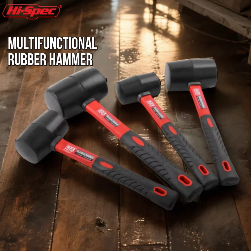 1PC Heavy Duty Mallet Rubber Hammer Double Faced Household Mini Hammer Multifunctional Mallet Hand Tool 8/12/16/24 Oz