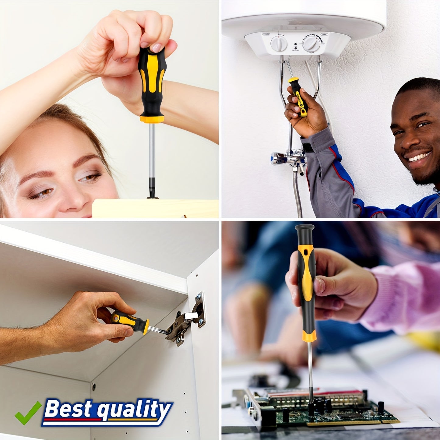 Ensemble de tournevis magnétique 43 pièces – Chrome Vanadium | Fentes • Hex • Torx • Précision