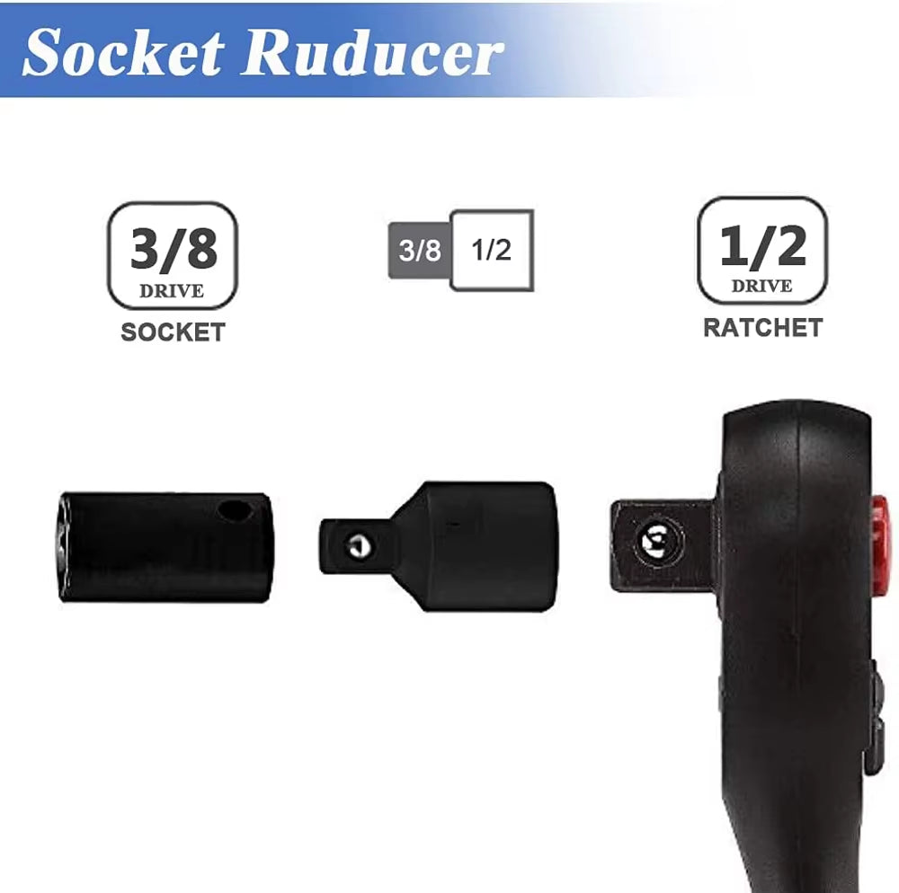 4Pcs Socket Convertor Adaptor Reducer Set 1/2 to 3/8 3/8 to 1/4 3/4 to 1/2 Impact Drive Socket Adaptor Repair Tools